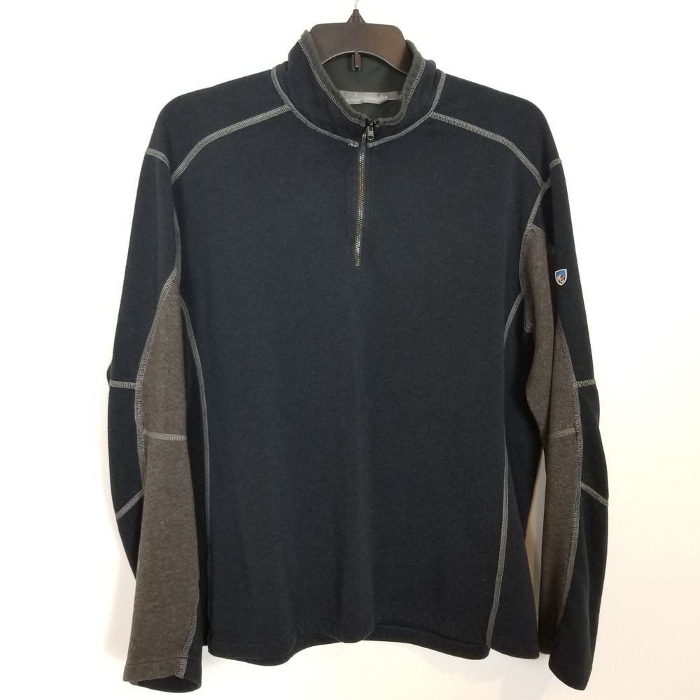 Kuhl Revel Kashmira 1/4 Zip Fleece Sweater Men Sz 2XL‎ Gray Brown Outdoor